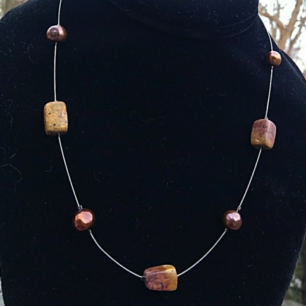 🆓FREE/Purch Floating REAL FreshWater Pearl Jasper - Picture 7 of 8